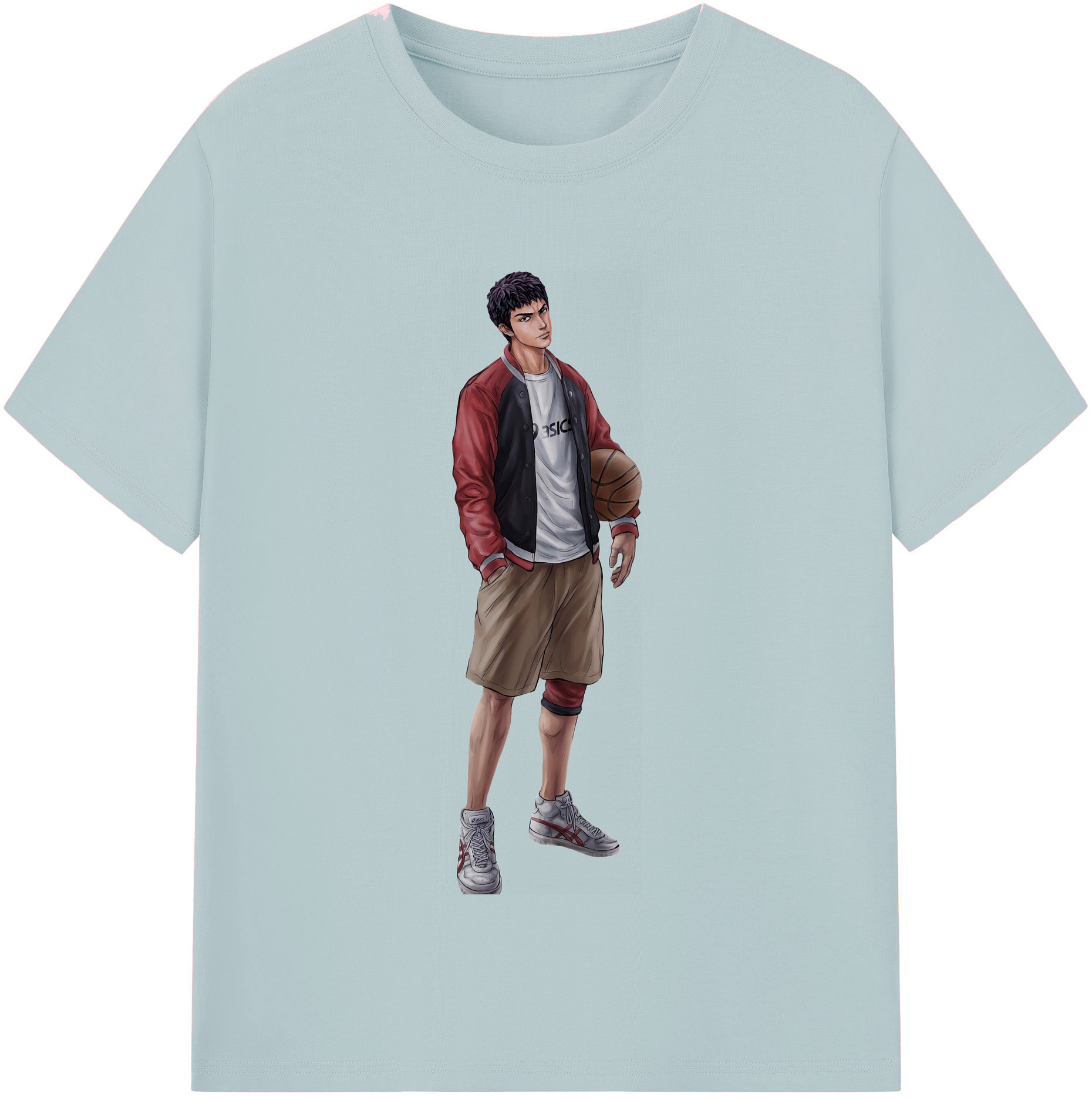 SLAM DUNK／スラムダンク 綿100％半袖Tシャツ（フロントプリント）